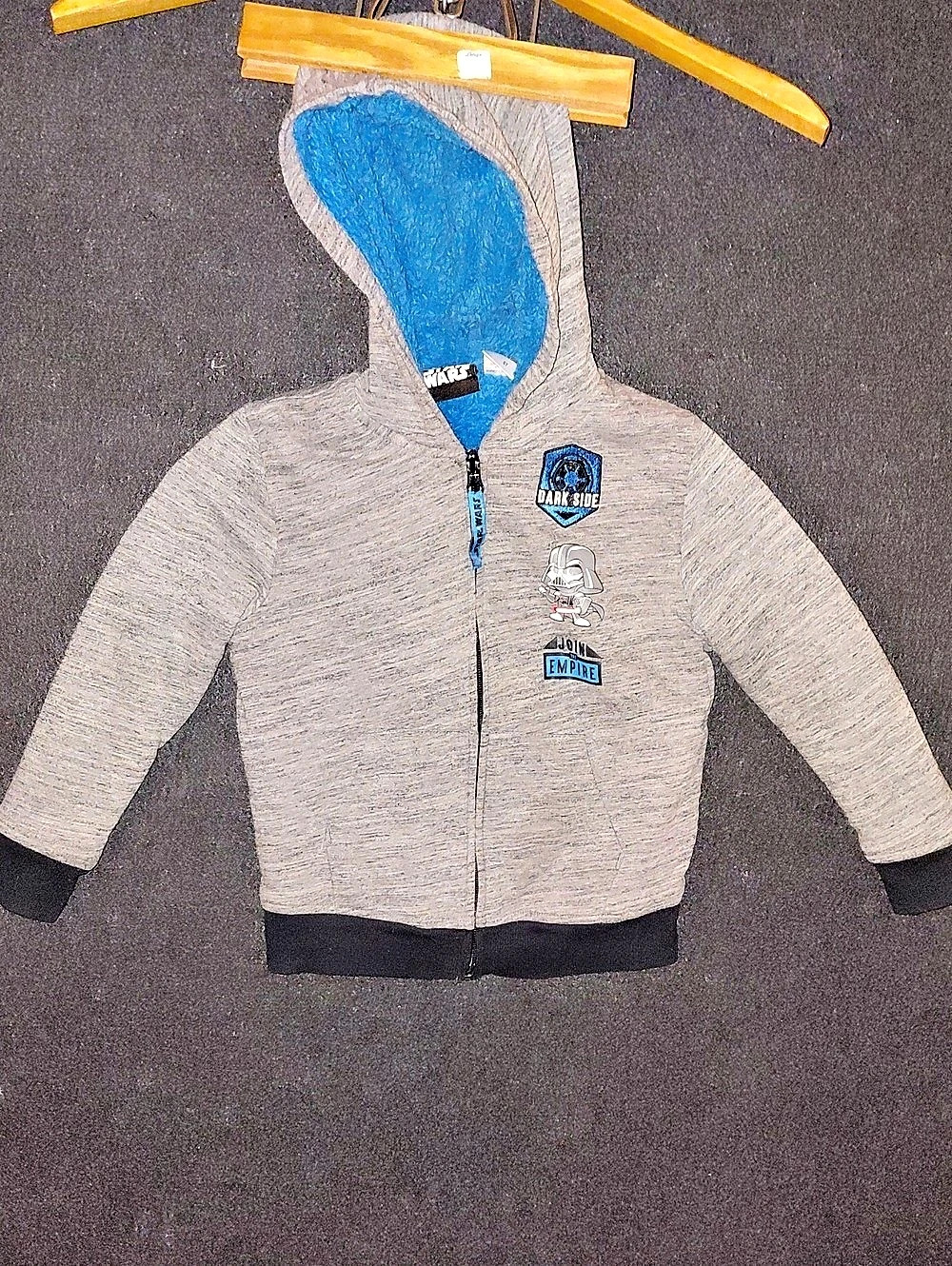 Star Wars Dark Side hoodie Boys 5T Gray & Blue Hoodie